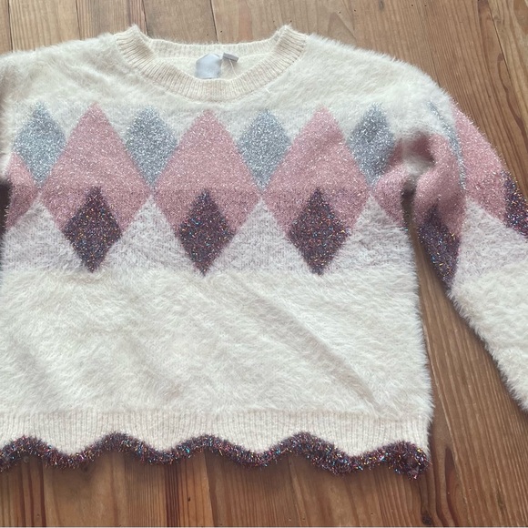 Zero Degrees Celsius Argyle Tinsel Sweater Holiday - Picture 4 of 8